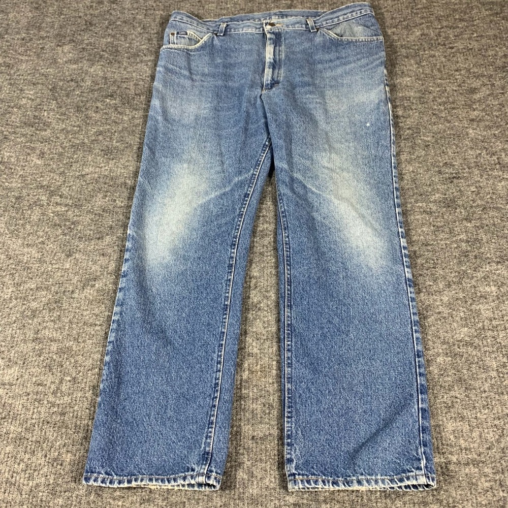 Vintage Lee Jeans Mens 40x30 Blue Baggy Fit‎ Faded 90s Denim Streetwear Grunge